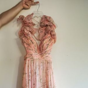 Mac Duggal Floral Chiffon Gown